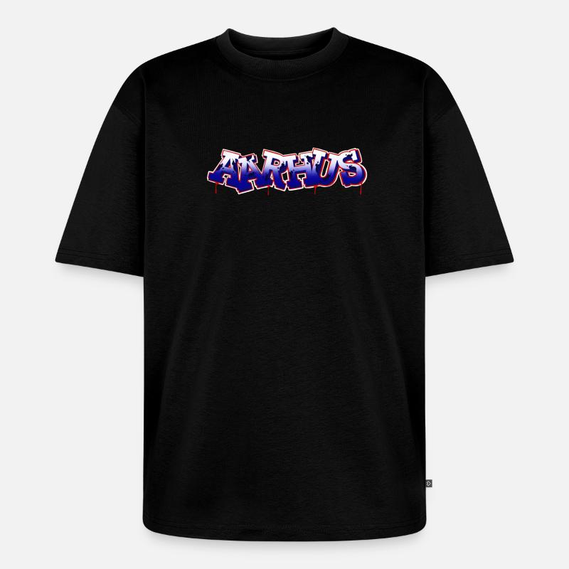 AARHUS - Unisex Premium Oversized Bio T-Shirt - Schwarz