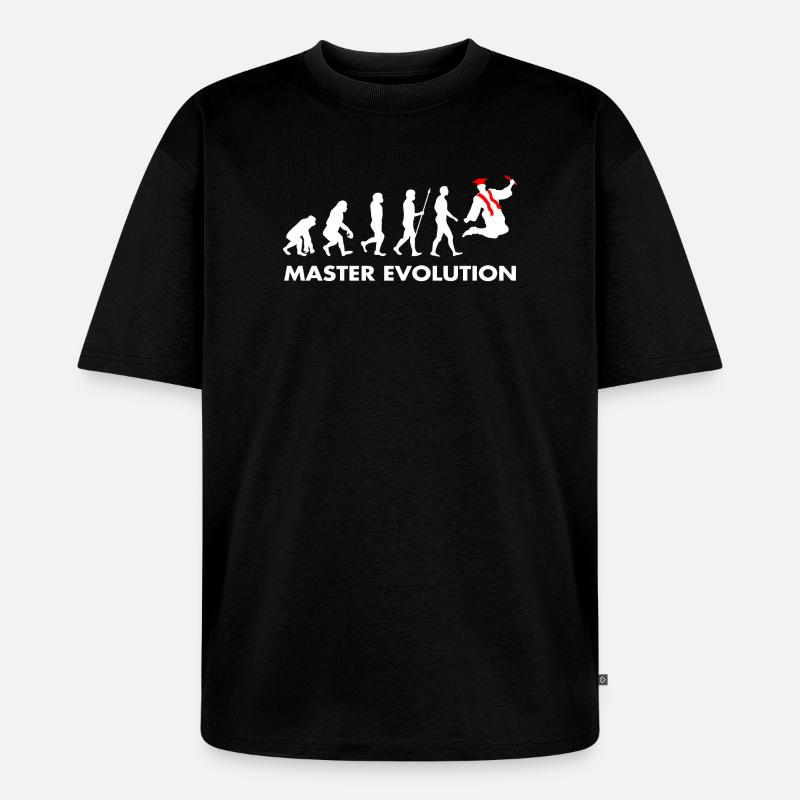 Master evolution development graduation diploma - Unisex Premium Oversized Organic T-Shirt - black