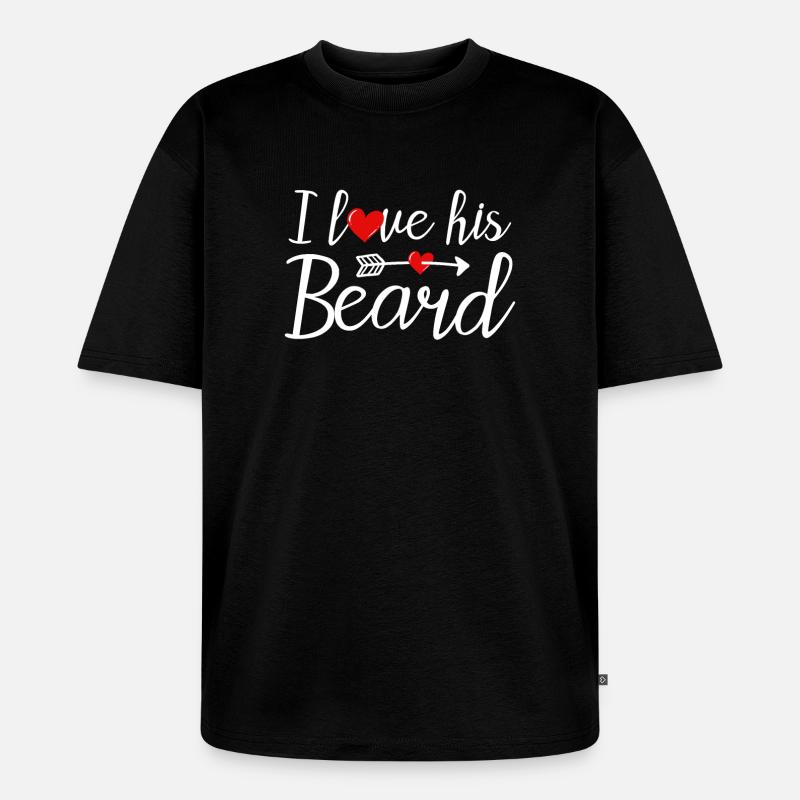 Bart Bärte Bartträger - Unisex Premium Oversized Bio T-Shirt - Schwarz