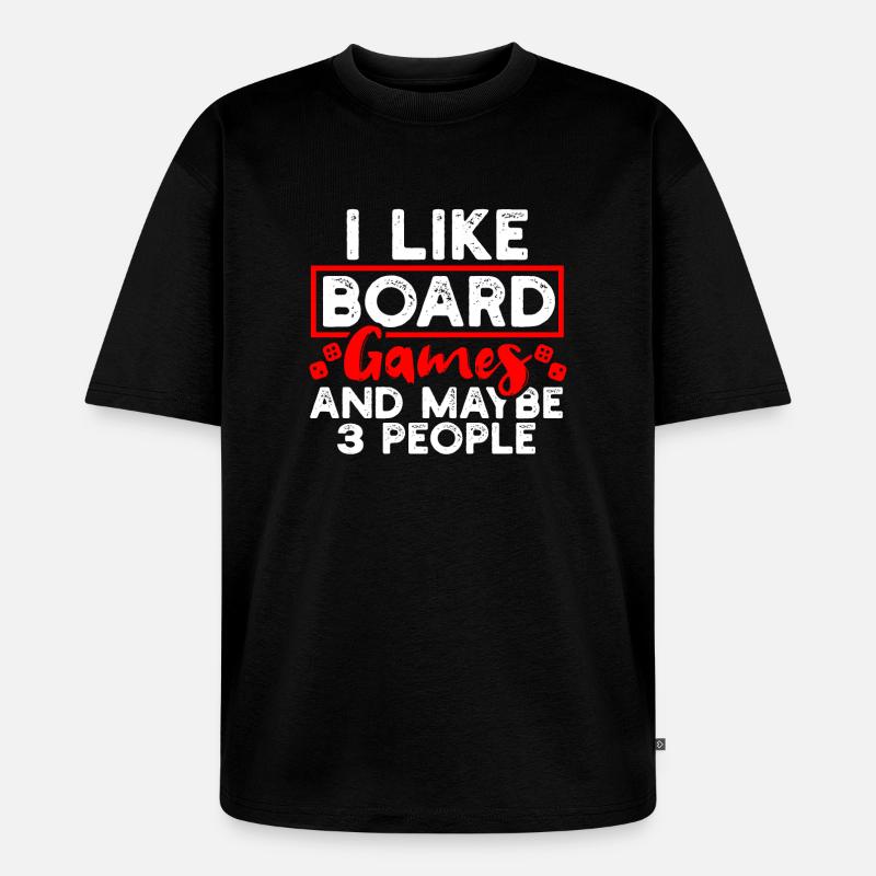 Gesellschaftsspiele Brettspiele - Unisex Premium Oversized Bio T-Shirt - Schwarz
