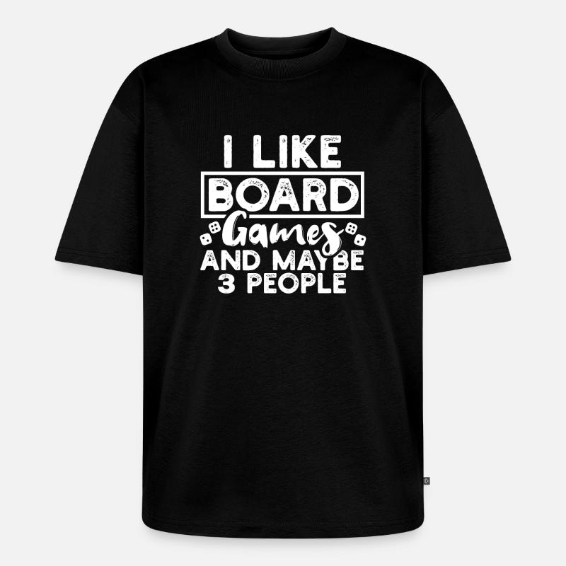 Gesellschaftsspiele Brettspiele - Unisex Premium Oversized Bio T-Shirt - Schwarz