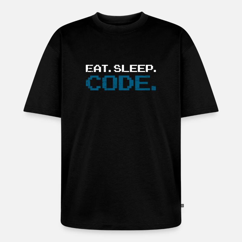 Programmieren Coden Informatik - Unisex Premium Oversized Bio T-Shirt - Schwarz