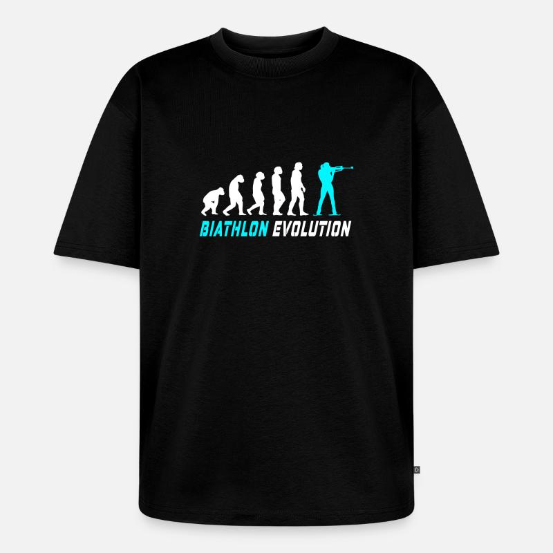 Conception / idée cadeau Evolution biathlon - T-shirt Premium bio oversize Unisexe - noir