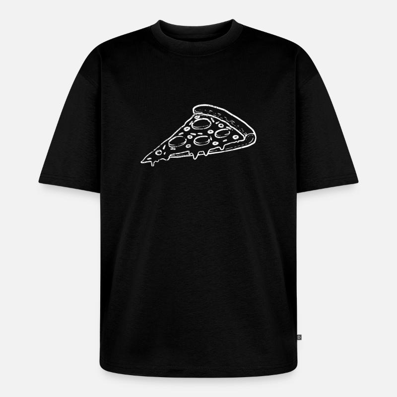 Pizza Pizzeria Pizzabäcker - Unisex Premium Oversized Bio T-Shirt - Schwarz