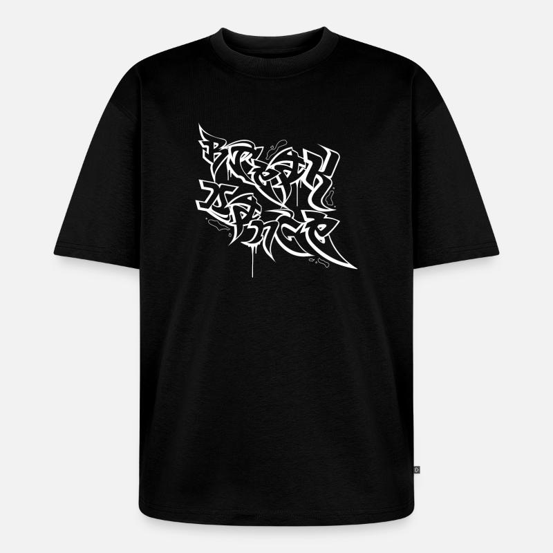 Breakdance Graffiti - Unisex Premium Oversized Bio T-Shirt - Schwarz