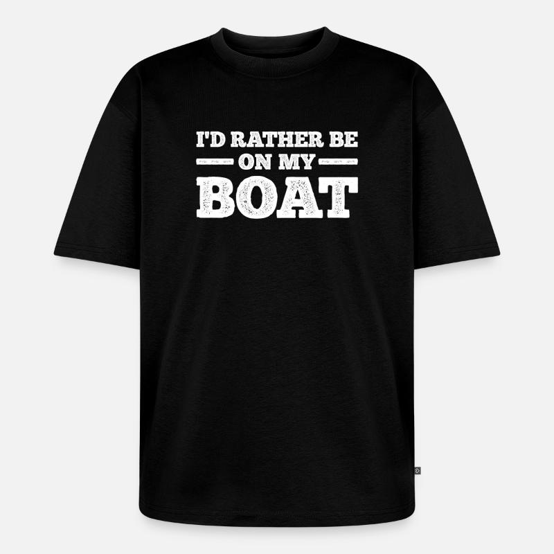 Boot Bootfahren - Unisex Premium Oversized Bio T-Shirt - Schwarz