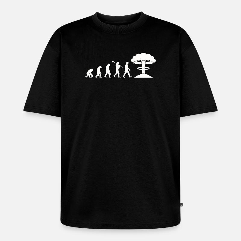 Evolution Nuclear Bomb - Unisex Premium Oversized Organic T-Shirt - black