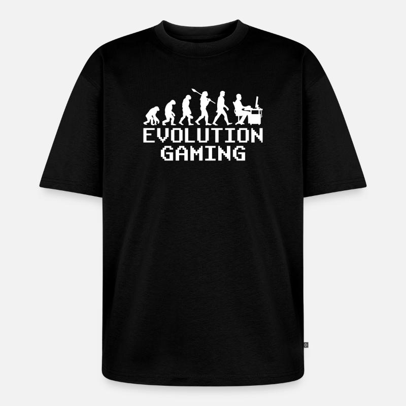 Pc gaming evolution - Unisex Premium Oversized Organic T-Shirt - black