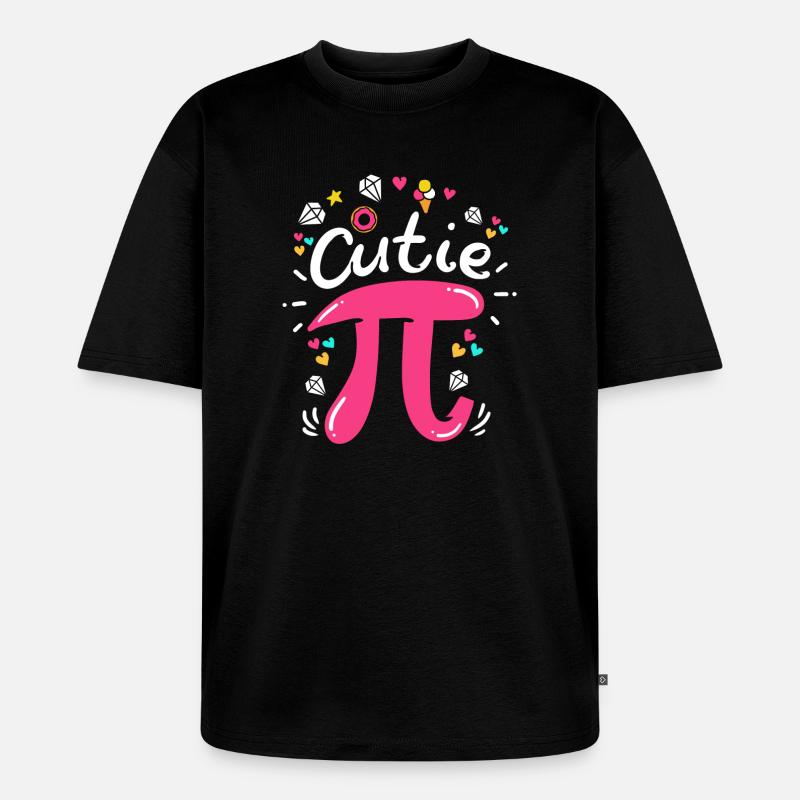 Pi day Pi math - Unisex Premium Oversized Organic T-Shirt - black