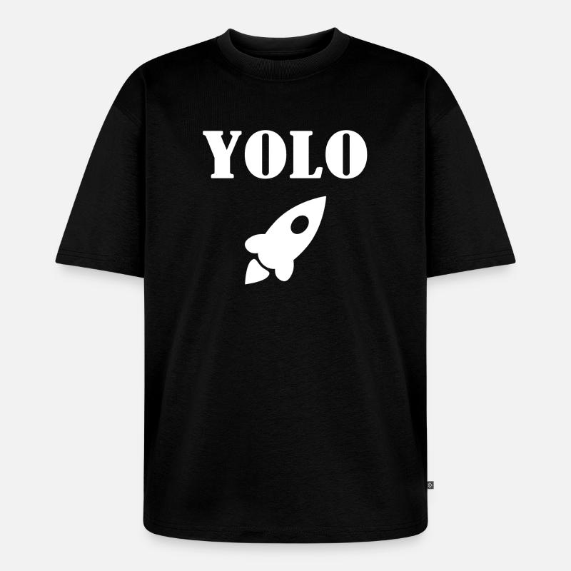 Yolo - Unisex Premium Oversized Bio T-Shirt - Schwarz