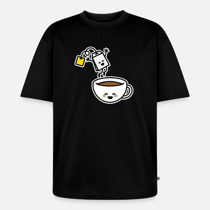Teebeutel Tee Teetasse Teetrinker Teeliebhaber - Unisex Premium Oversized Bio T-Shirt - Schwarz