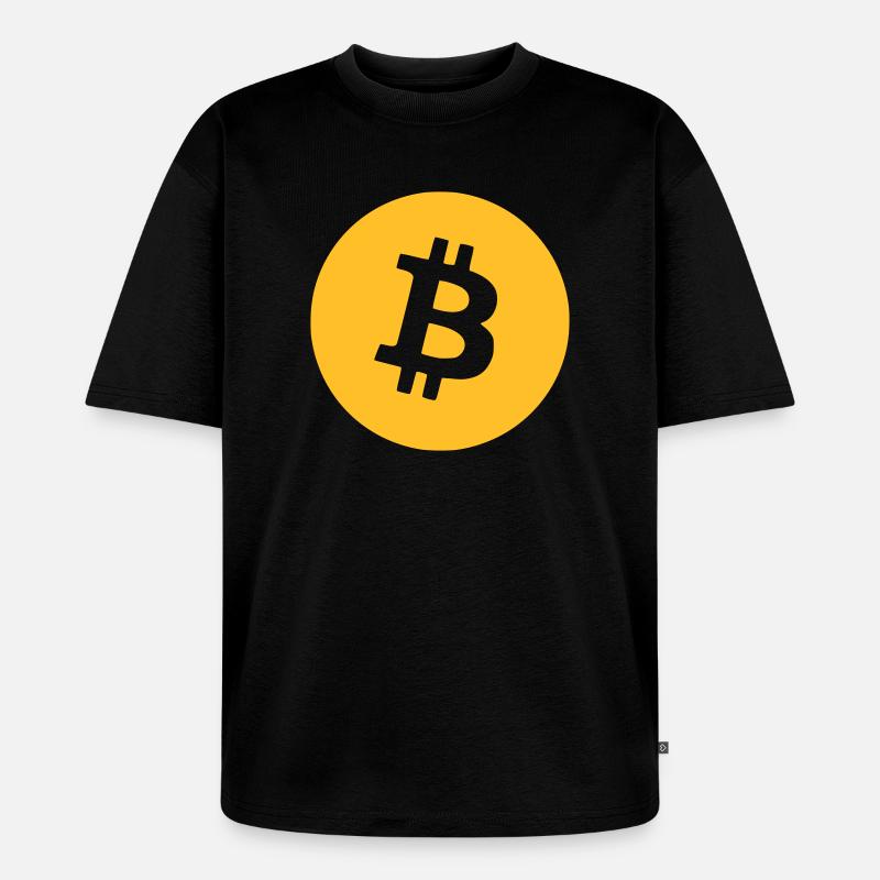 Bitcoin (Englisch) - Unisex Premium Oversized Bio T-Shirt - Schwarz