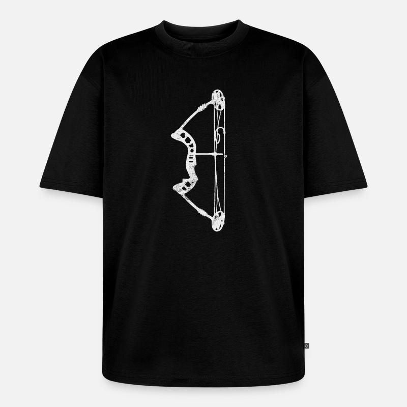 Bogenschießen Bogen Bogenschütze - Unisex Premium Oversized Bio T-Shirt - Schwarz