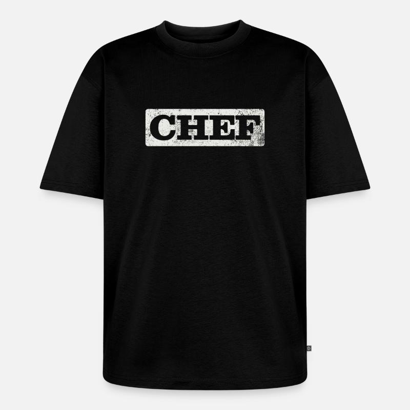 Chef cuisinier Hobby Chef - T-shirt Premium bio oversize Unisexe - noir