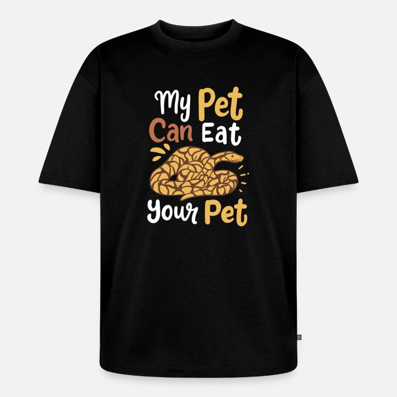 Python Schlangen Schlangenbesitzer - Unisex Premium Oversized Bio T-Shirt - Schwarz