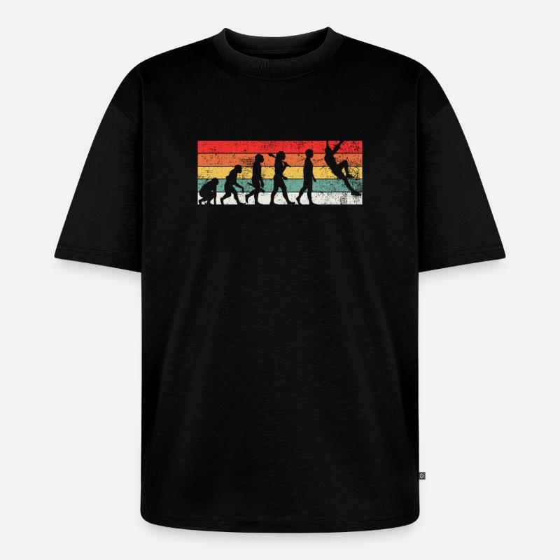 Kletterer Evolution - Unisex Premium Oversized Bio T-Shirt - Schwarz