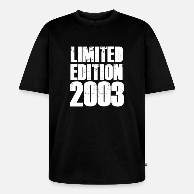 Limitierte Edition 2003 - Unisex Premium Oversized Bio T-Shirt - Schwarz