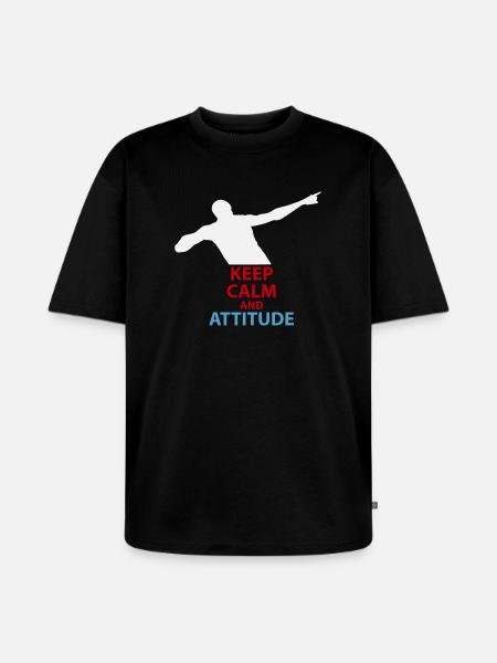 Calm and Attitude Silhouette - Unisex Premium Oversized Organic T-Shirt - black