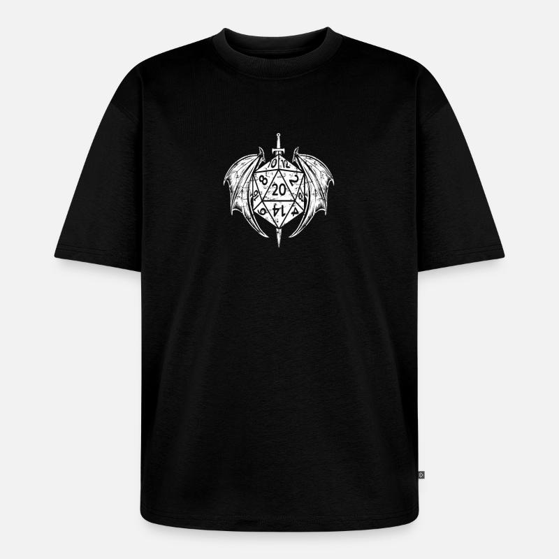 stylo et papier dm cube - T-shirt Premium bio oversize Unisexe - noir