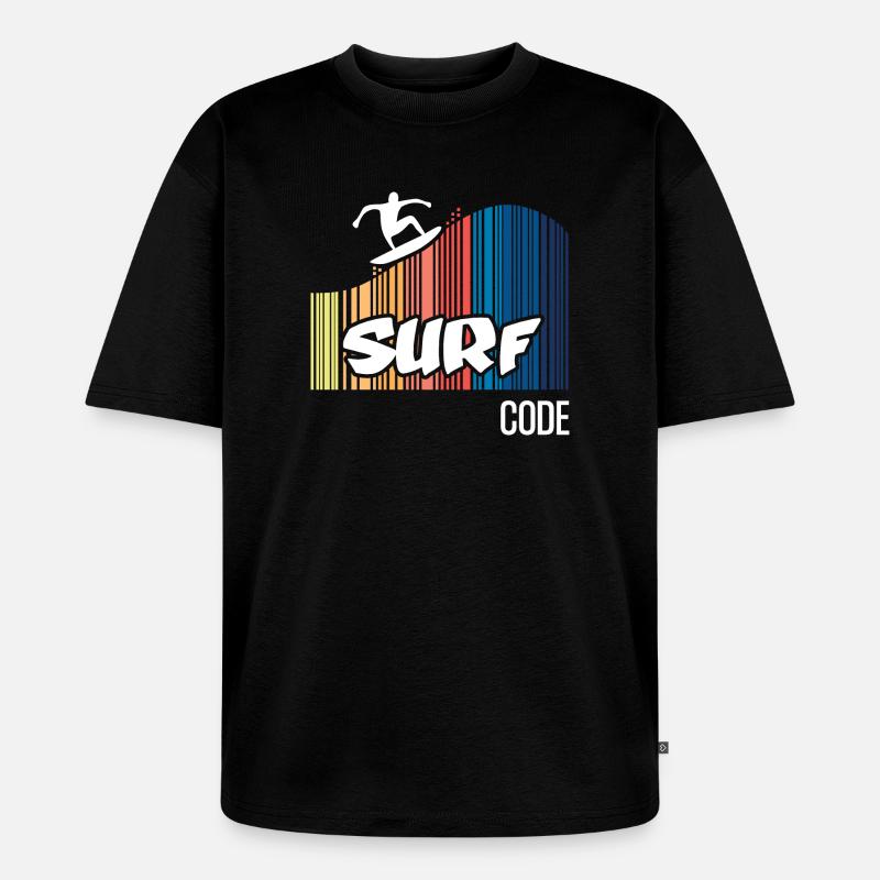Surfcode (dunkel) - Unisex Premium Oversized Bio T-Shirt - Schwarz