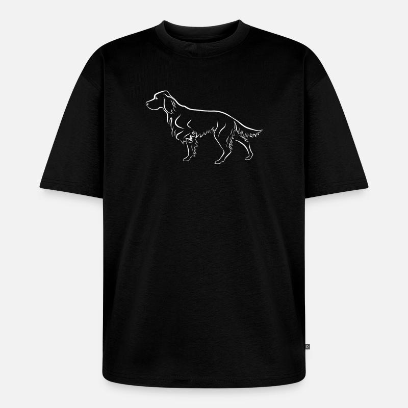 Setter vorstehend - Unisex Premium Oversized Bio T-Shirt - Schwarz