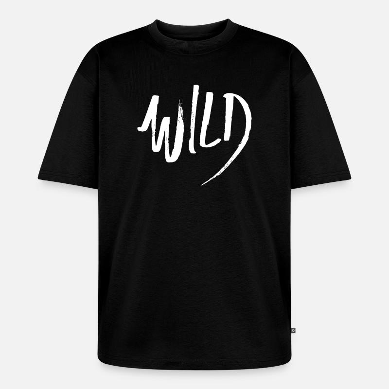 Wild (dunkel) - Unisex Premium Oversized Bio T-Shirt - Schwarz