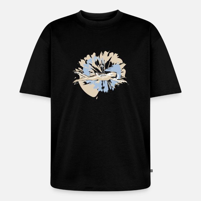 Nageur de la Saint-Valentin - T-shirt Premium bio oversize Unisexe - noir