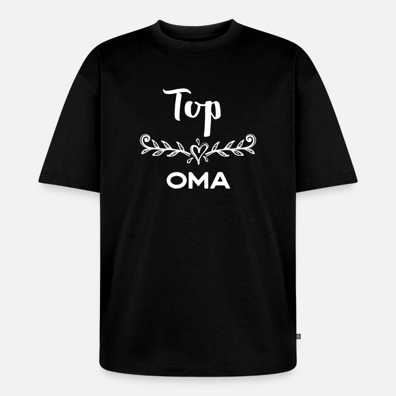 Großmutter Beste Oma Statement Glückwunsch - Unisex Premium Oversized Bio T-Shirt - Schwarz