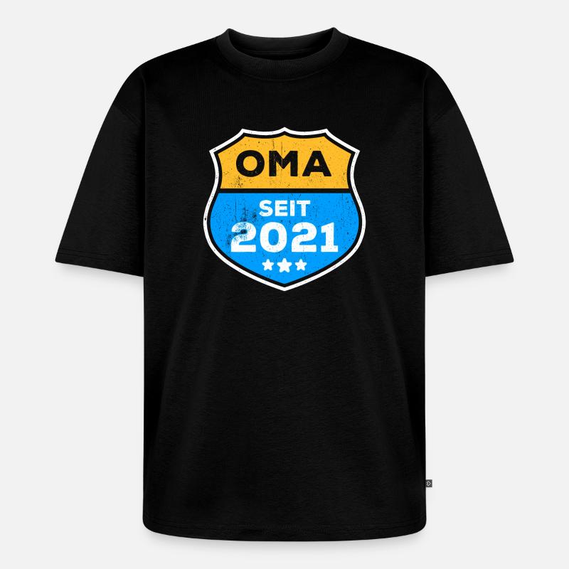 Seniorin Oma Großmutter Statement Ruhestand - Unisex Premium Oversized Bio T-Shirt - Schwarz