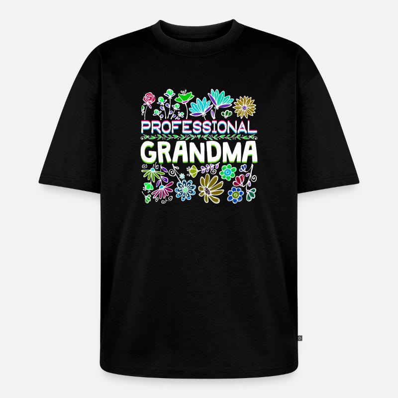 Großmama Spruch Großmutter Oma Ruhestand - Unisex Premium Oversized Bio T-Shirt - Schwarz