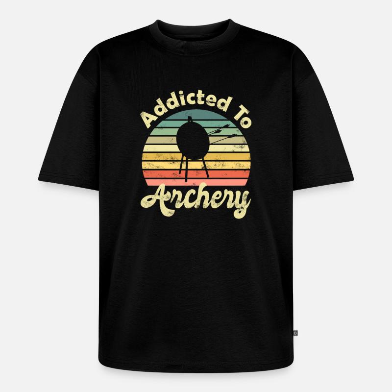Bogenschiessen Bogenschiesser Bogenschütze - Unisex Premium Oversized Bio T-Shirt - Schwarz
