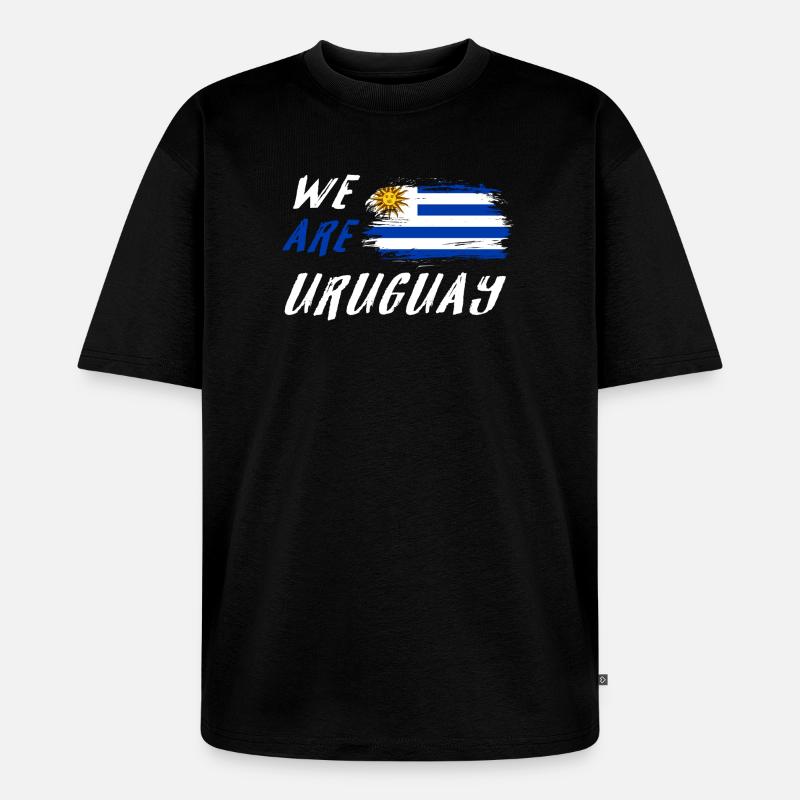 Wir sind Uruguay - Unisex Premium Oversized Bio T-Shirt - Schwarz