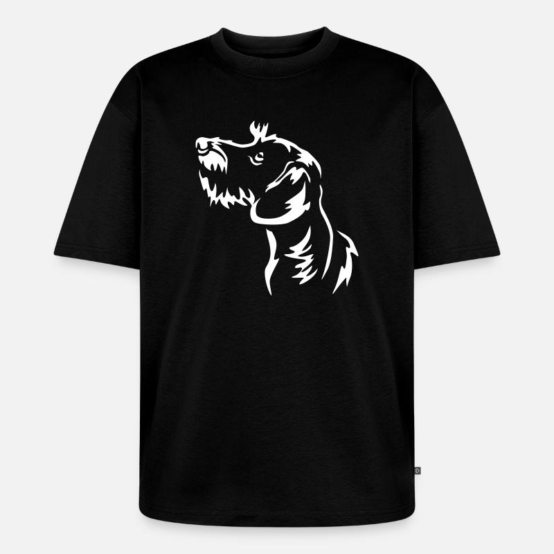 Dackel Kopf "Black Edition" - Unisex Premium Oversized Bio T-Shirt - Schwarz