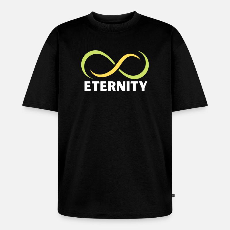 Ewigkeits-Infinity-Band-Emblem - Unisex Premium Oversized Bio T-Shirt - Schwarz