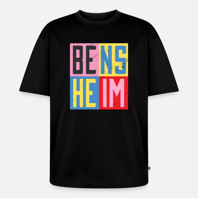 Bensheim Städte Design - Unisex Premium Oversized Bio T-Shirt - Schwarz