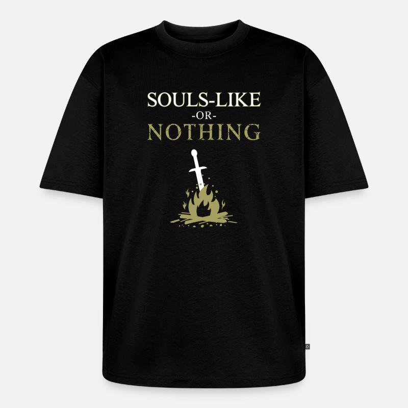 Seelen-Like oder nichts - Unisex Premium Oversized Bio T-Shirt - Schwarz