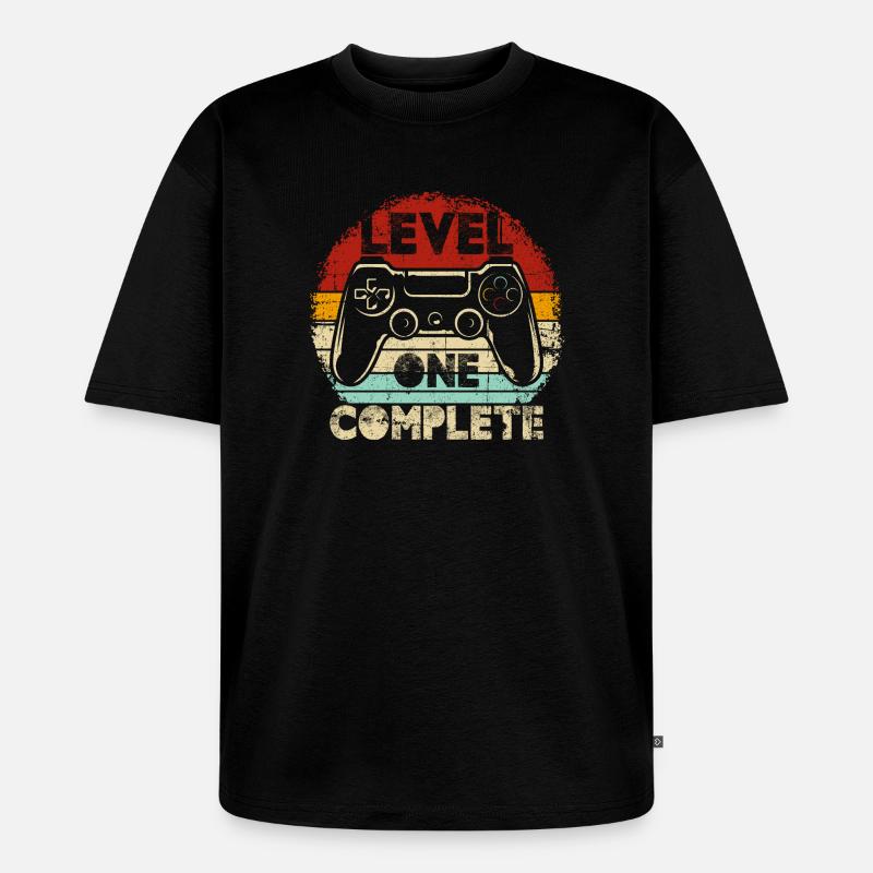 Level One Complete Retro Controller - Unisex Premium Oversized Bio T-Shirt - Schwarz