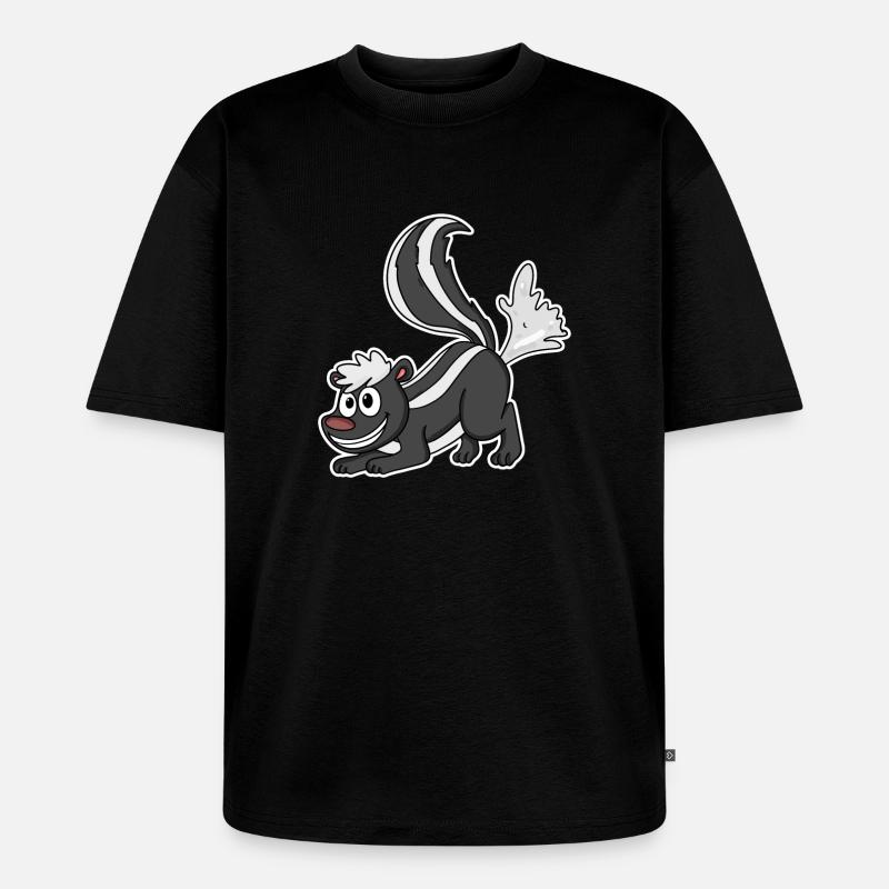 Skunks Stinktier - Unisex Premium Oversized Bio T-Shirt - Schwarz