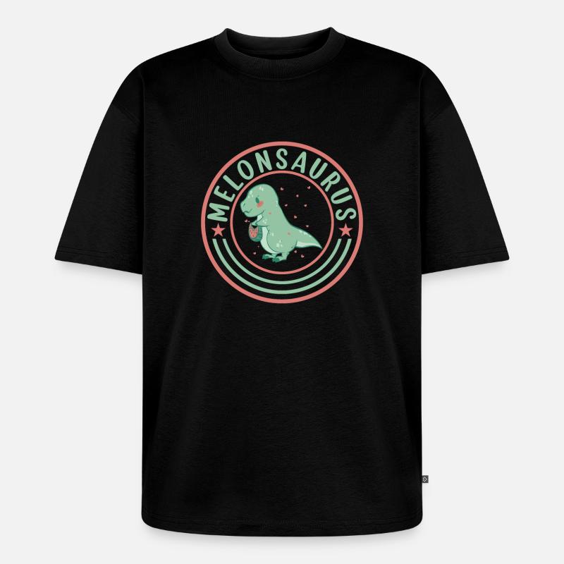 Pastèque pastèque végétarienne T Rex - T-shirt Premium bio oversize Unisexe - noir