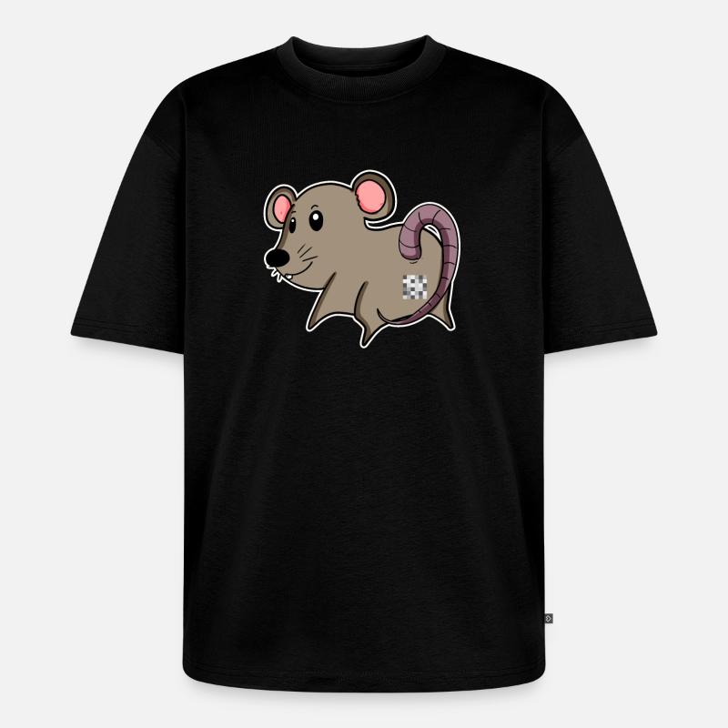 Mouse Ass - Mouse Butt - Unisex Premium Oversized Organic T-Shirt - black