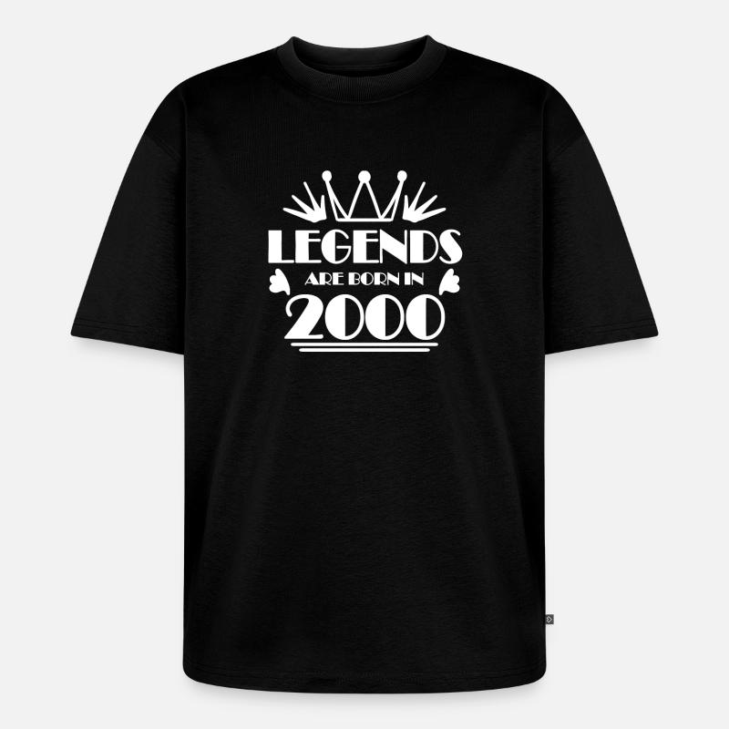 2000 - Born in 2000 - Unisex Premium Oversized Organic T-Shirt - black