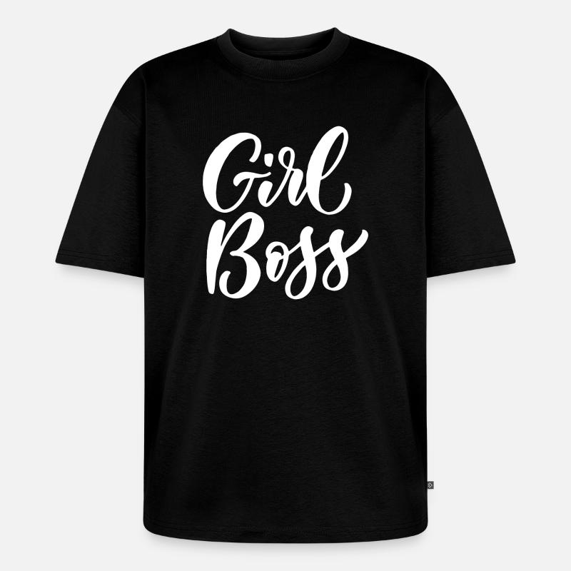 Mädchen Bos-s - Unisex Premium Oversized Bio T-Shirt - Schwarz