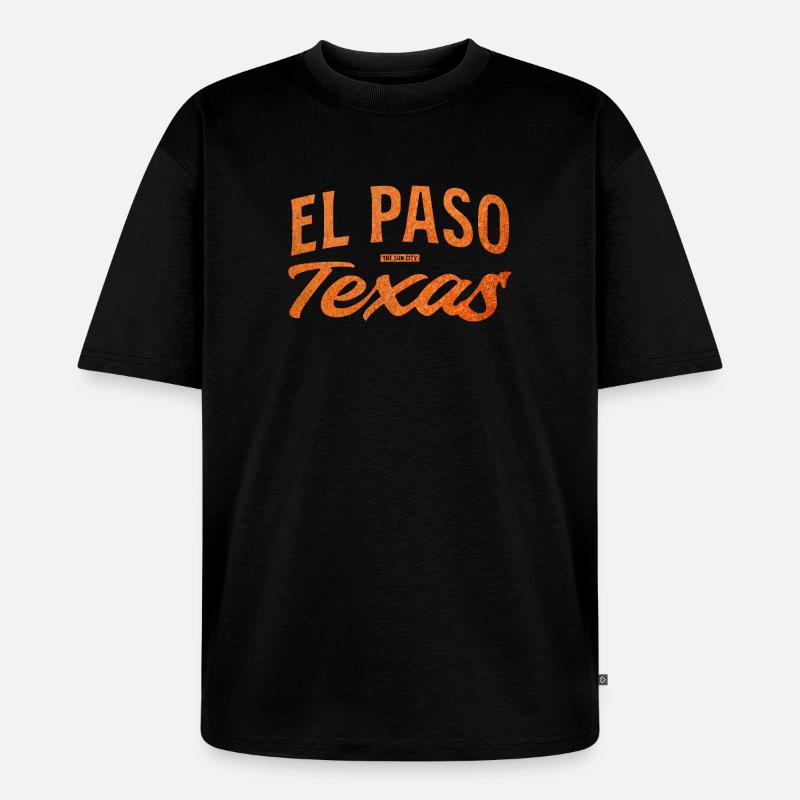 El Paso Texas Script Logo - Unisex Premium Oversized Bio T-Shirt - Schwarz