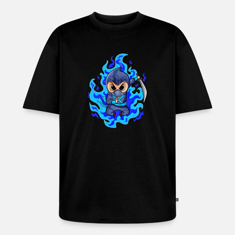 Ninja - Unisex Premium Oversized Bio T-Shirt - Schwarz