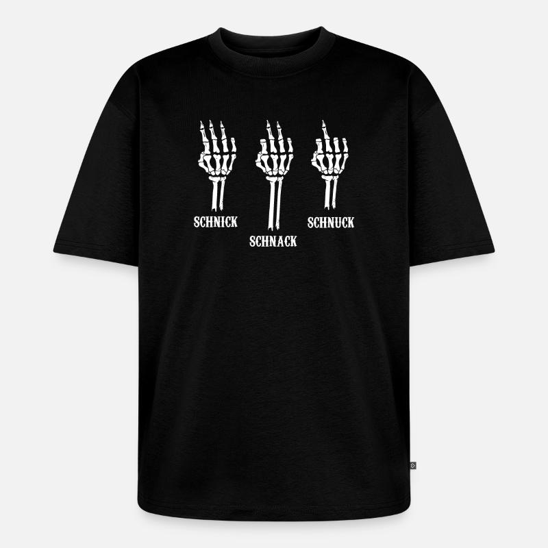 Schnick, Schnack, Schnuck - Unisex Premium Oversized Bio T-Shirt - Schwarz