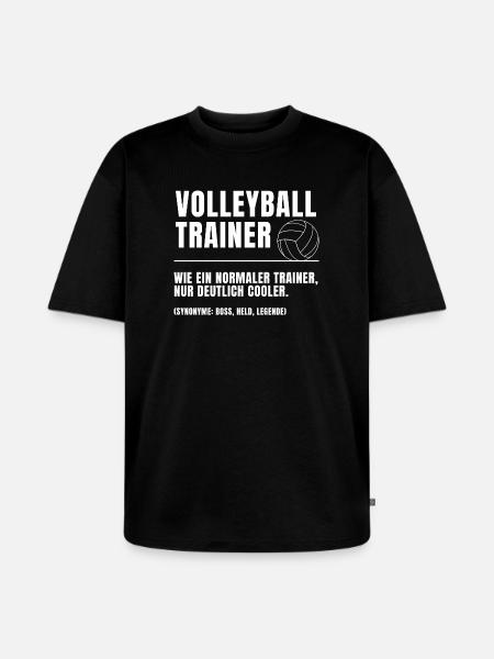 Volleyball Trainer Definition - Unisex Premium Oversized Bio T-Shirt - Schwarz