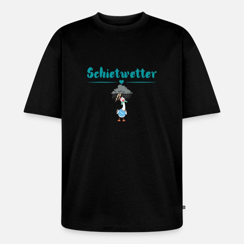 Schietwetter möwe. Maritime Mode - Unisex Premium Oversized Bio T-Shirt - Schwarz