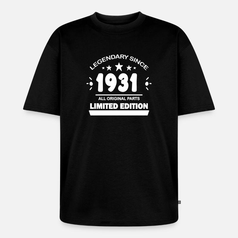 1931 - Unisex Premium Oversized Bio T-Shirt - Schwarz