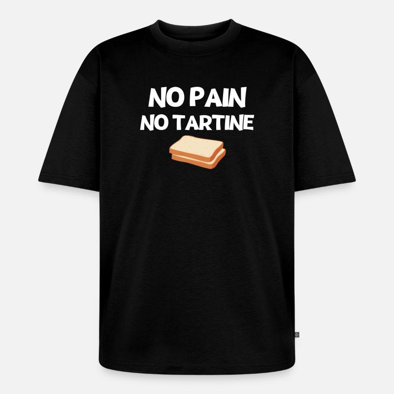 Bäcker, Bäcker, Bäcker - Unisex Premium Oversized Bio T-Shirt - Schwarz