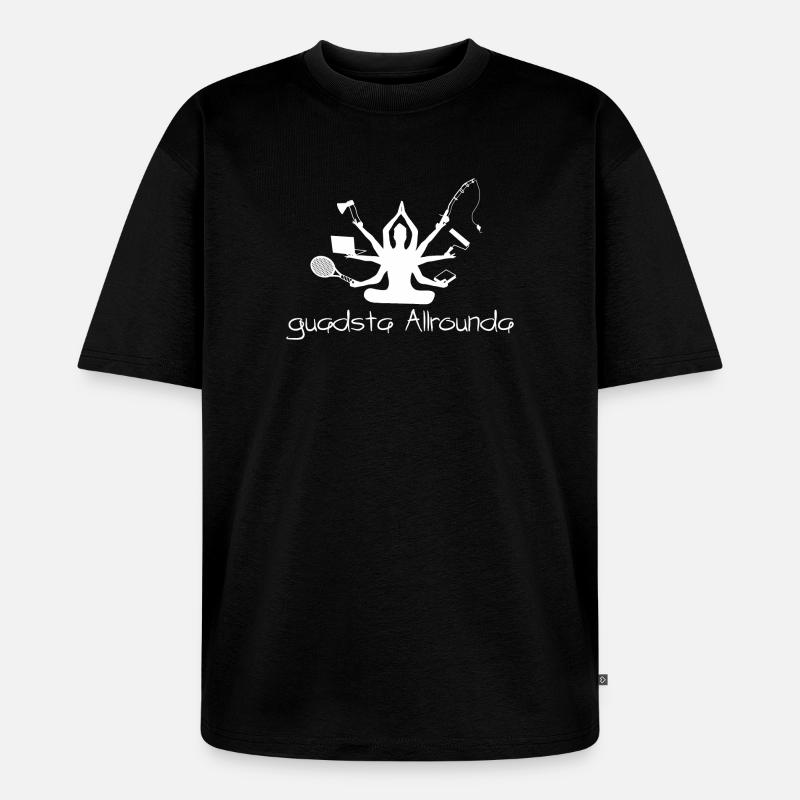 guadsta Allrounda - bester Allrounder, Dialekt - Unisex Premium Oversized Bio T-Shirt - Schwarz